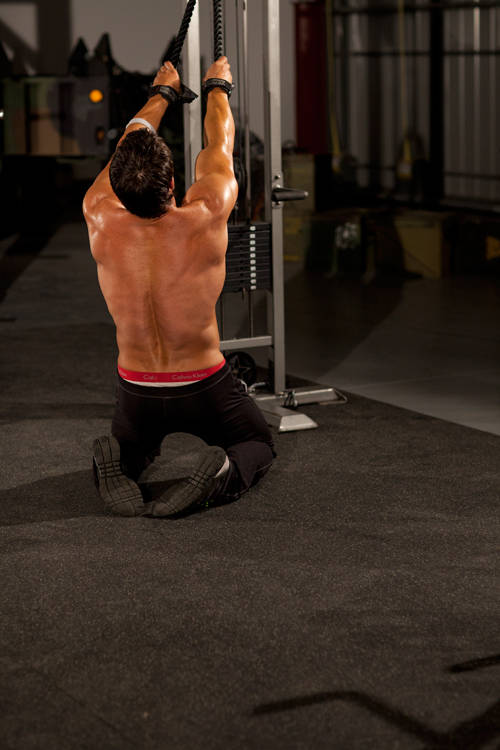 Kneeling High Pulley Row — Cable Lats exercise demonstration