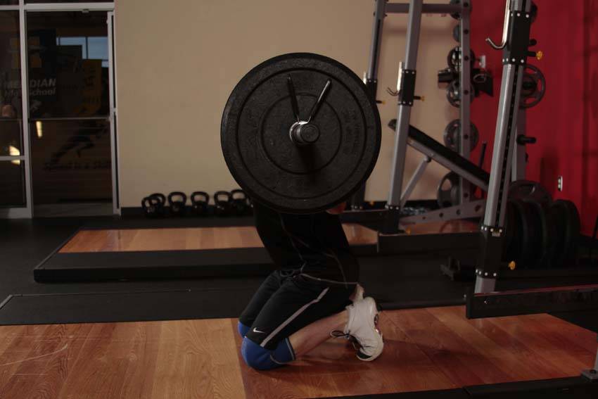 Kneeling Jump Squat — Barbell Glutes exercise demonstration