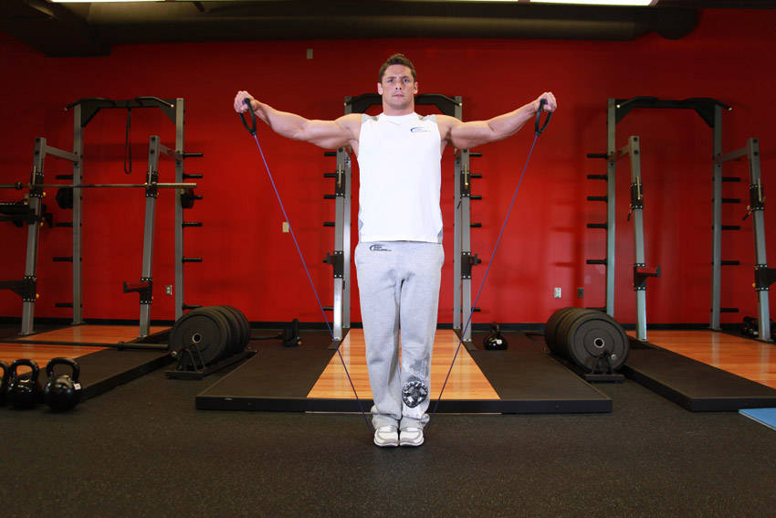 Lateral Raise - With Bands — Band Shoulders exercise demonstration