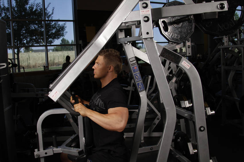 Leverage High Row — Machine Middle Back exercise demonstration