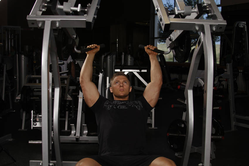 Leverage Shoulder Press — Machine Shoulders exercise demonstration