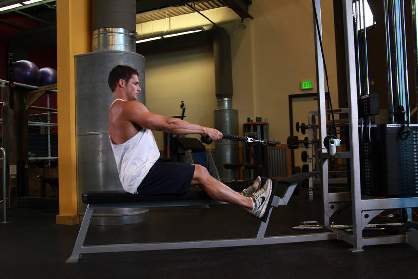 Low Pulley Row To Neck — Cable Shoulders exercise demonstration