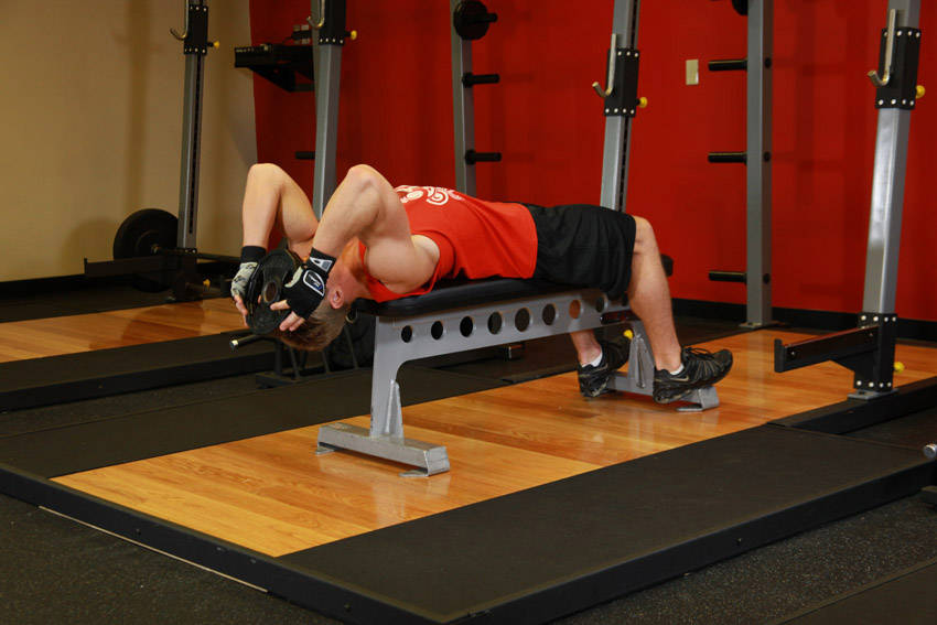 Lying Face Up Plate Neck Resistance — Other Neck exercise demonstration