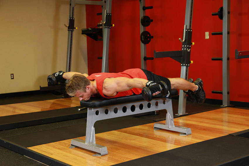 Lying Rear Delt Raise — Dumbbell Shoulders exercise demonstration