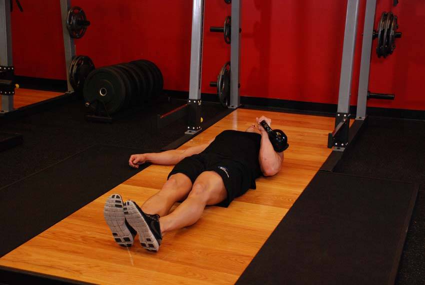 One-Arm Kettlebell Floor Press — Kettlebell Chest exercise demonstration