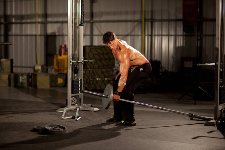 One-Arm Long Bar Row — Barbell Middle Back exercise demonstration