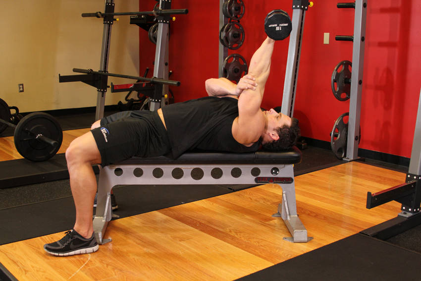 One Arm Pronated Dumbbell Triceps Extension — Dumbbell Triceps exercise demonstration