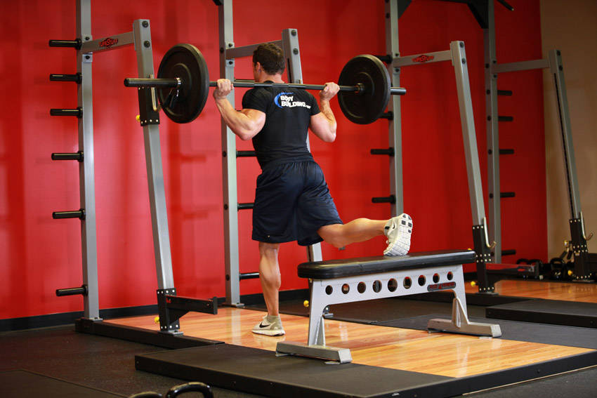 One Leg Barbell Squat — Barbell Quadriceps exercise demonstration