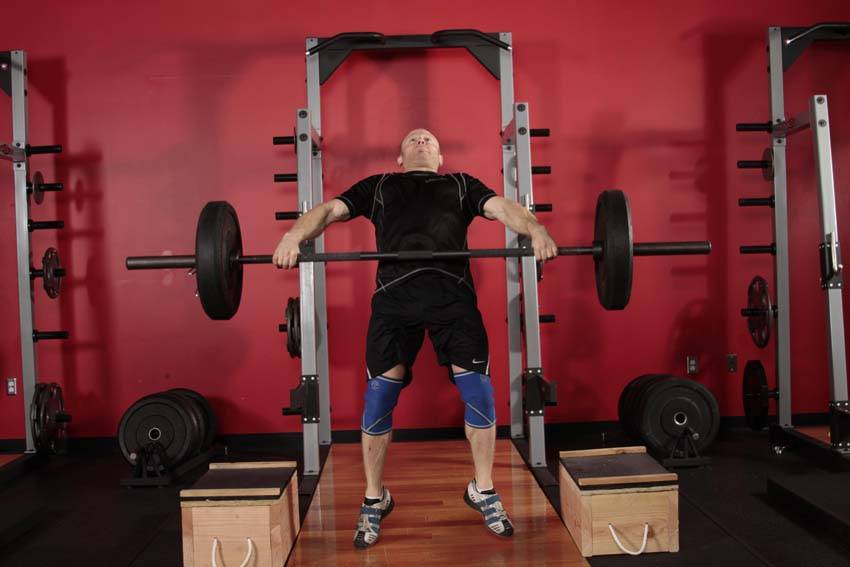 Power Snatch from Blocks — Barbell Quadriceps exercise demonstration
