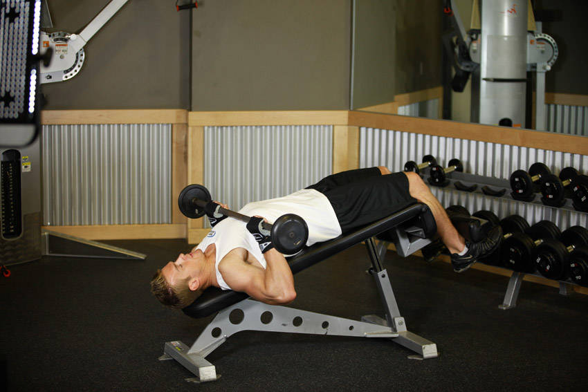 Press Sit-Up — Barbell Abdominals exercise demonstration