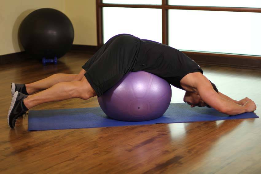 Pyramid — Stability Ball Lower Back exercise demonstration
