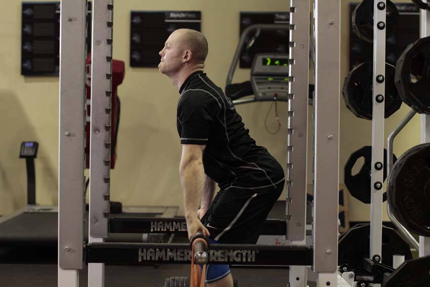 Rack Pull with Bands — Barbell Lower Back exercise demonstration