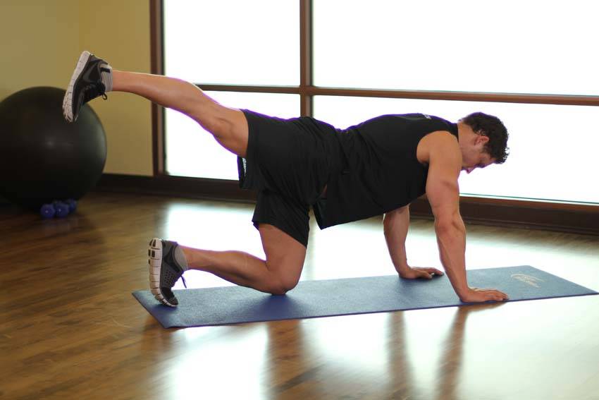 Rear Leg Raises — Body Weight Quadriceps exercise demonstration