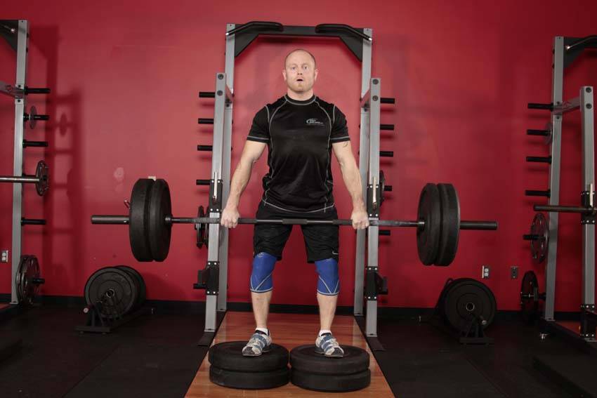 Romanian Deadlift from Deficit — Barbell Hamstrings exercise demonstration