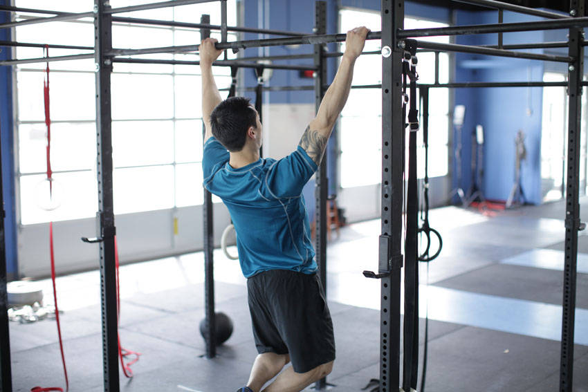 Scapular Pull-Up — Body Weight Trapezius exercise demonstration