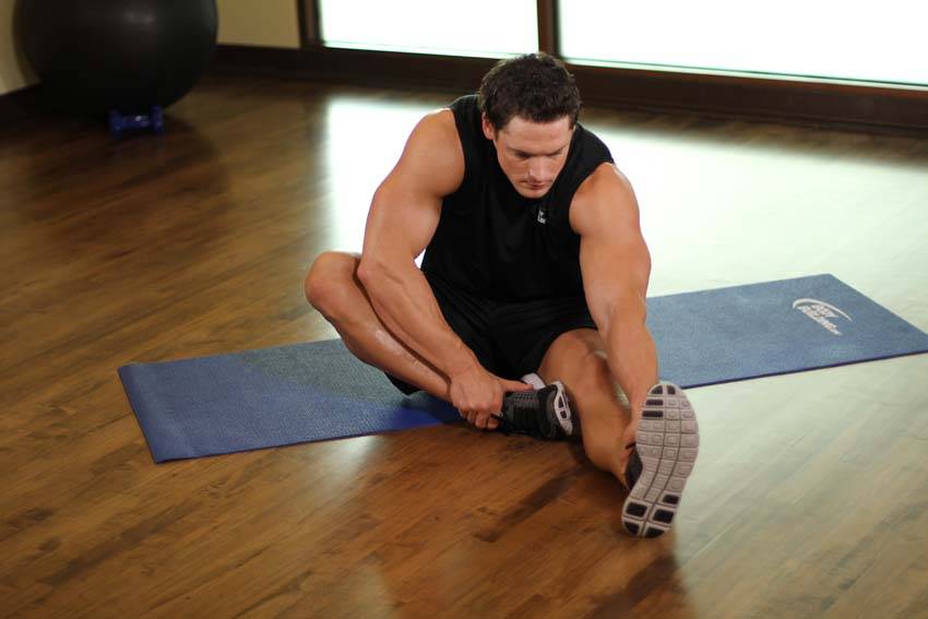 Seated Floor Hamstring Stretch — Body Weight Hamstrings exercise demonstration