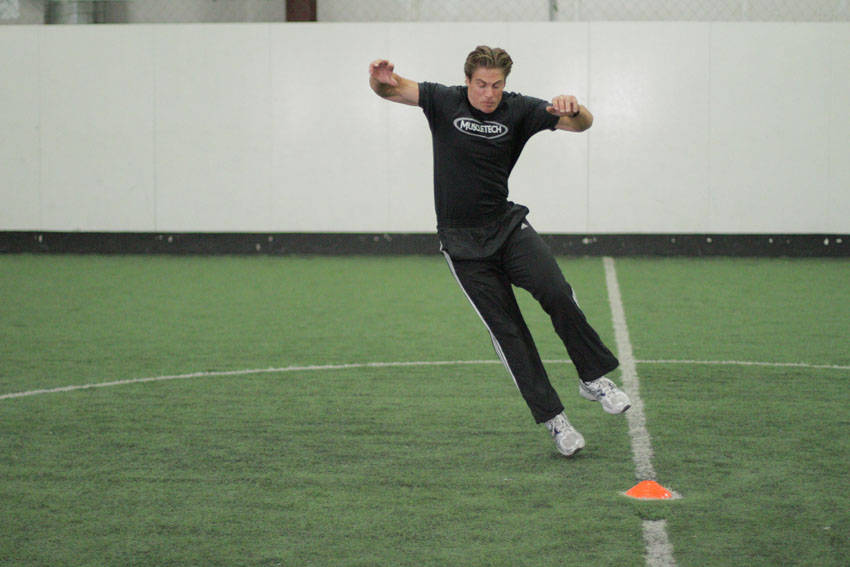 Side Standing Long Jump — Body Weight Quadriceps exercise demonstration
