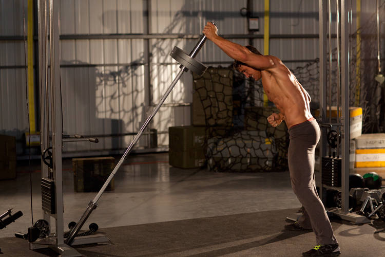 Single-Arm Linear Jammer — Barbell Shoulders exercise demonstration