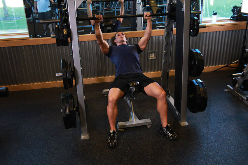Smith Incline Shoulder Raise — Barbell Shoulders exercise demonstration