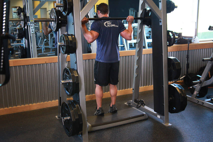 Smith Machine Reverse Calf Raises — Machine Calves exercise demonstration