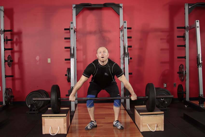 Snatch from Blocks — Barbell Quadriceps exercise demonstration