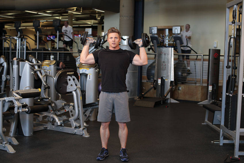 Standing Alternating Dumbbell Press — Dumbbell Shoulders exercise demonstration