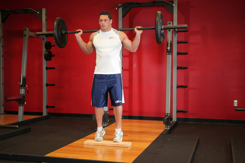 Standing Barbell Calf Raise — Barbell Calves exercise demonstration