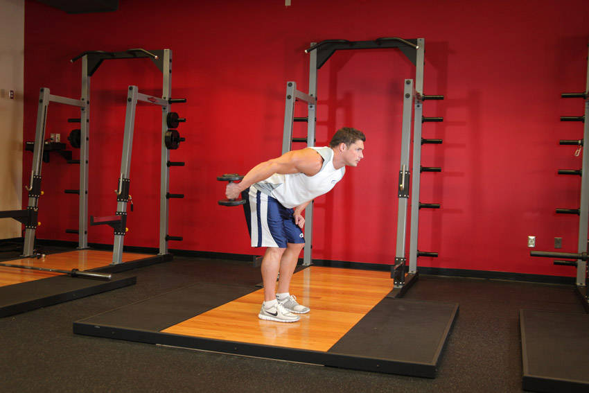 Standing Bent-Over One-Arm Dumbbell Triceps Extension