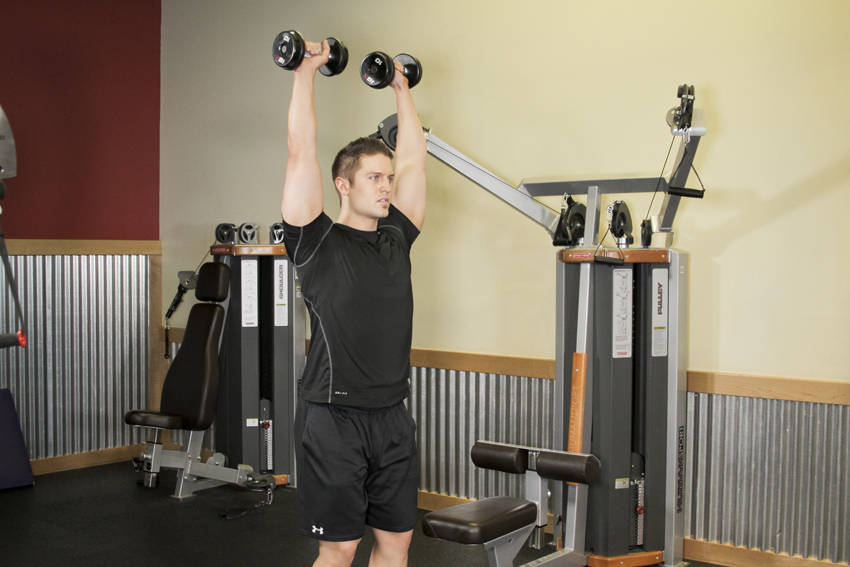 Standing Dumbbell Press — Dumbbell Shoulders exercise demonstration