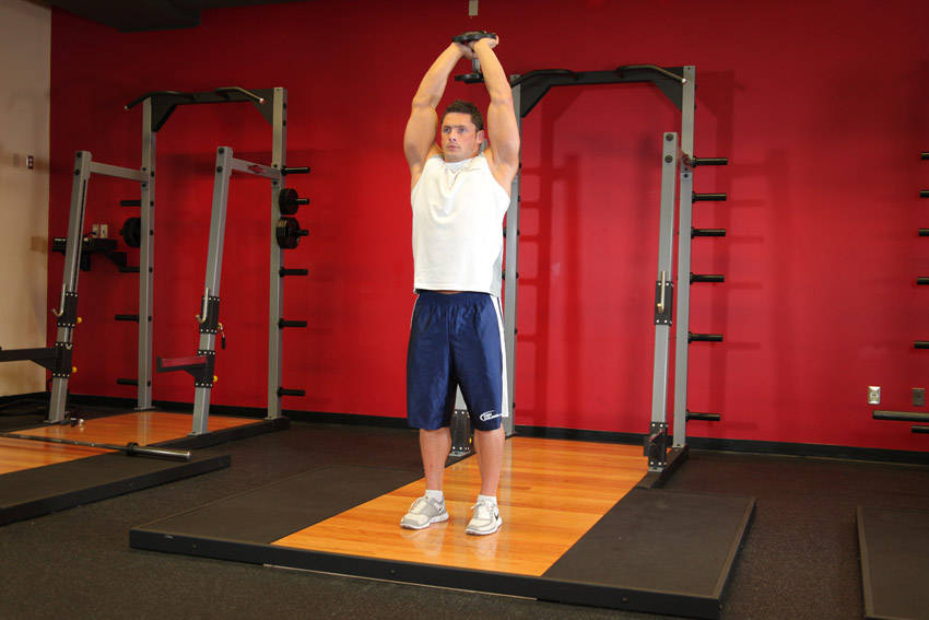 Standing Dumbbell Triceps Extension — Dumbbell Triceps exercise demonstration