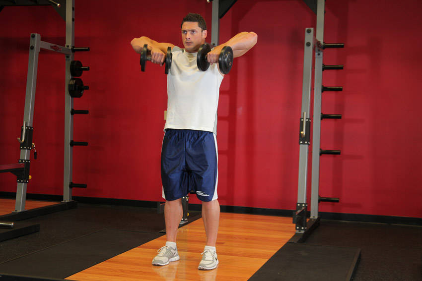 Standing Dumbbell Upright Row — Dumbbell Trapezius exercise demonstration