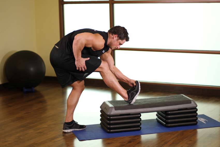Standing Gastrocnemius Calf Stretch — Body Weight Calves exercise demonstration