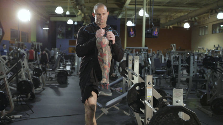 Step-up with Knee Raise — Body Weight Glutes exercise demonstration