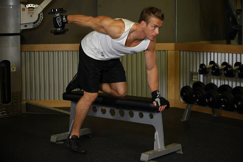 Tricep Dumbbell Kickback — Dumbbell Triceps exercise demonstration