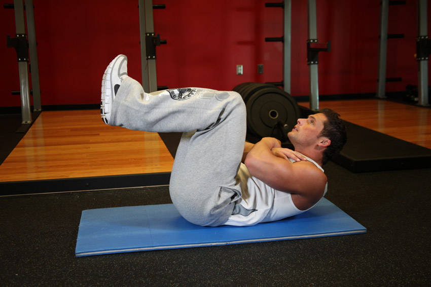 Tuck Crunch — Body Weight Abdominals exercise demonstration