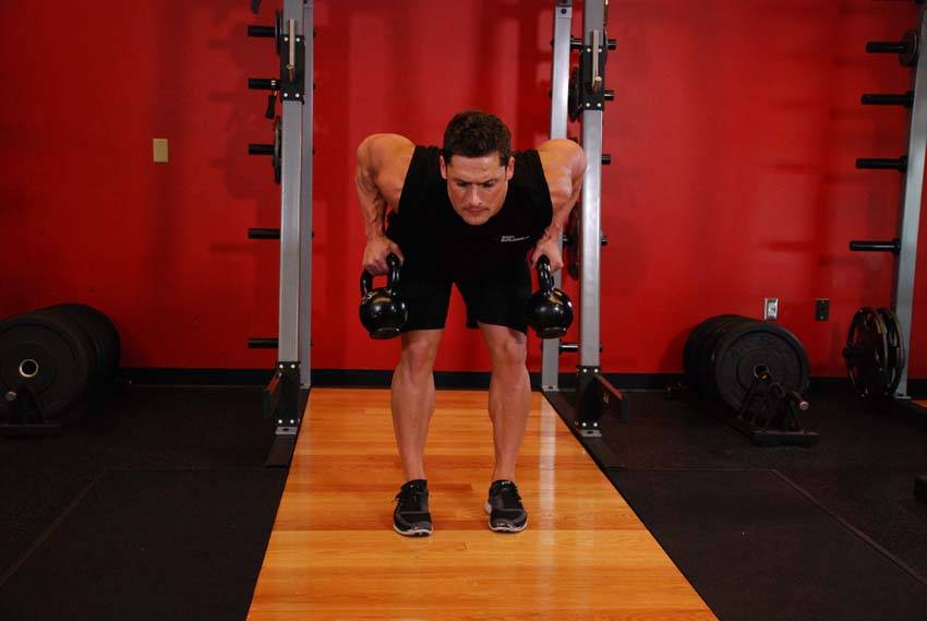 Two-Arm Kettlebell Row — Kettlebell Middle Back exercise demonstration